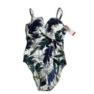 Christina Swimsuit Women's Bust Enhancer Floral Print Size 14D New With Tags